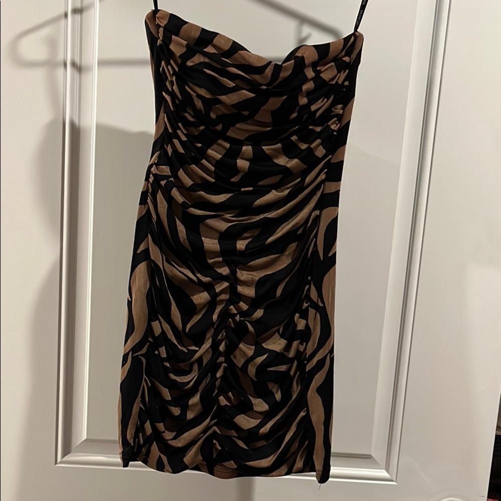 Jessica McClintock runched Strapless Dress